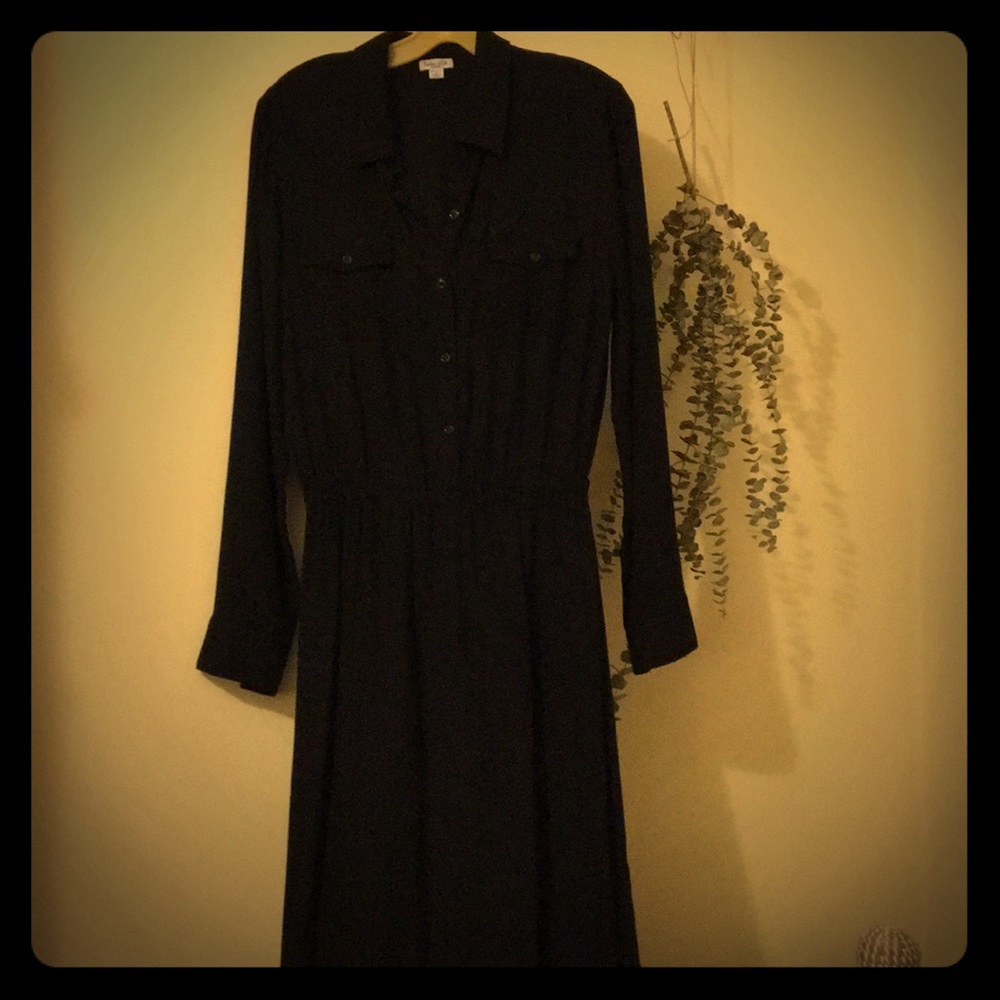 Button down maxi dress